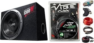 JVC CS-BW 120 Car Subwoofer & VIBE Audio Slick 2000 W System Car Wiring Kit