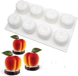 Silicone Mold Dessert Silicone Cake Mold For Baking Fondant Mould Fruit Shape Sugar Candy Jelly Bakeware Chocolates Mould (Cherry D_11.68x6.84x1.84 inch)