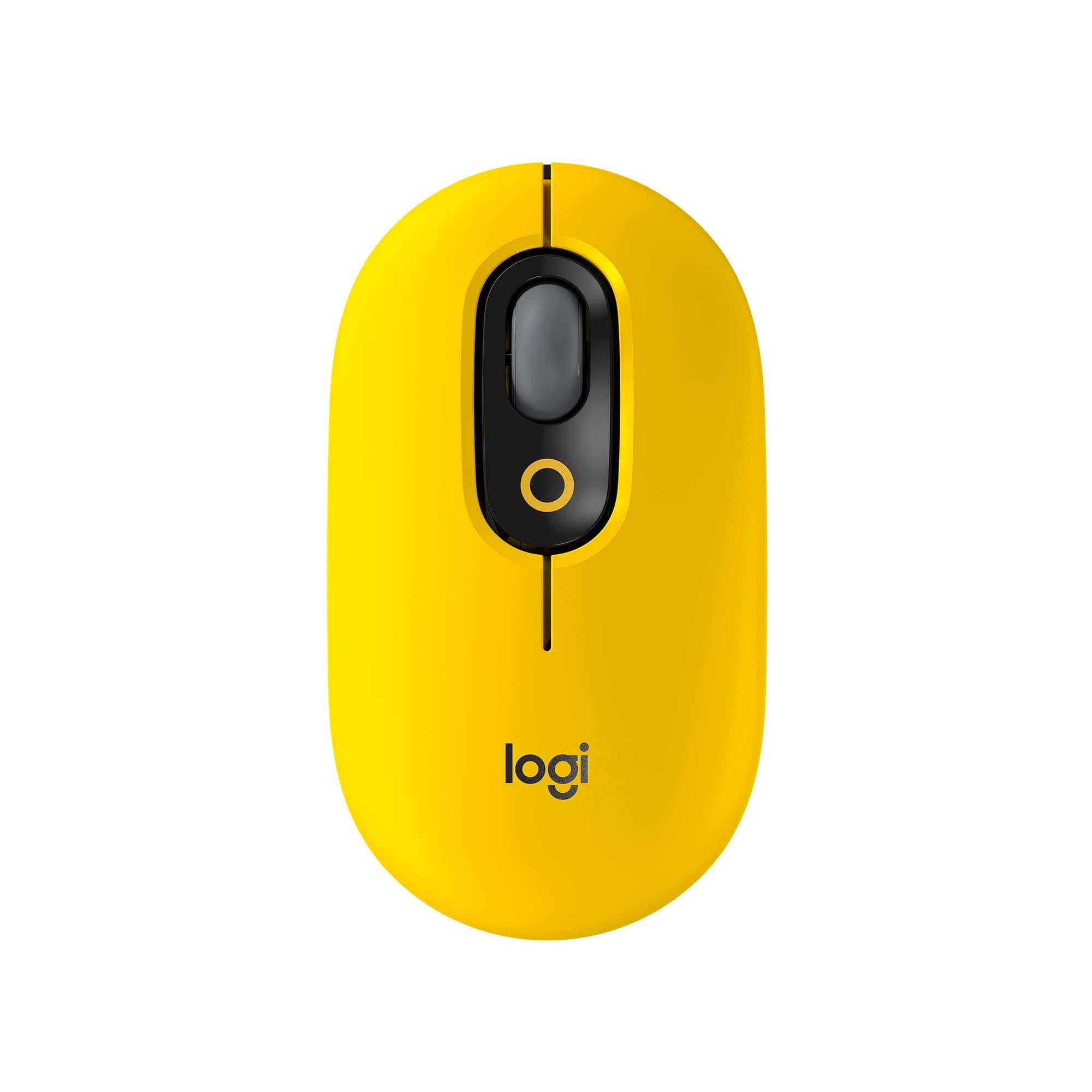 POP Mouse, Wireless optical Mouse with Customizable Emojis, SilentTouch Technology, Precision/Speed Scroll, Compact Design, Bluetooth, Multi-Device, OS Compatible - Blast Yellow
