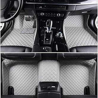 Custom Car Mat Fit for 98.99% Car Models Waterproof Full Coverage All Weather Protection Leather Car Floor Mats (Gray)