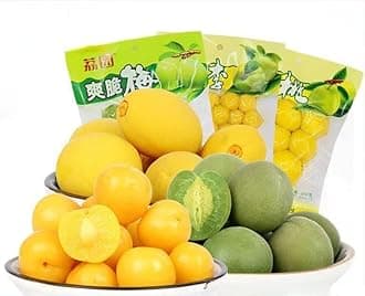 Sour and Sweet Crispy Peach,Crispy Plum，Small Peaches,Pickled fruits，Fruit Snack,Honey Peach Preserved Fruit, Healthy Snacks Food，pickled yellow peach，Sour and sweet plums (Crispy Peach,3bag)