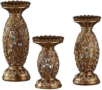 American Atelier Gold/Sparkle Set of 3 Round Candle Holders, 3 Piece