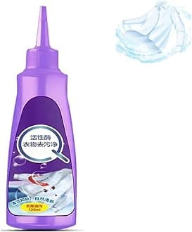 Active Enzyme Clothing Stain Remover - White Shirt Guardian, Active Enzymatic Laundry Cleaning, Stubborn Stains Cleaner, Clothes Oil Stain Remover, Clothing Quick Laundry Dry Cleaner (Purple)