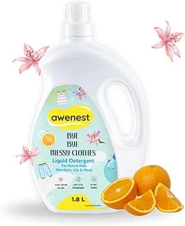 1.8 L Natural Laundry Liquid Detergent | Plant-based Bioactives | Top and Front Load | Organic, Eco-friendly, Biodegradable, Herbal | Removes Tough Stains | Long Lasting Fragrance|Soft Clothes