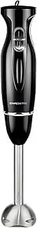 OVENTE Electric Immersion Hand Blender 300 Watt 2 Mixing Speed with Stainless Steel Blades, Powerful Portable Easy Control Grip Stick Mixer Perfect for Smoothies, Puree Baby Food & Soup, Black HS560B