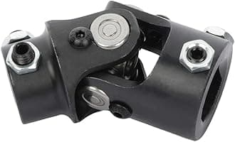 SCITOO 9/16"-26 spline X 3/4"DD Steering Shaft Universal U-Joint Black Single, 96mm Working Angle 35 Degree