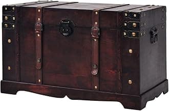 vidaXL Chest Wood Vintage Treasure Brown Storage Cabinet Box Trunk Treasure