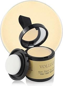 VOLLUCK Root Touch up Powder, Instant Hairline Powder for Thinning Areas and Gray Hair Coverage, Natural and Non-greasy Root Cover up for Women and Men (Light Blonde, 0.35 Ounce)
