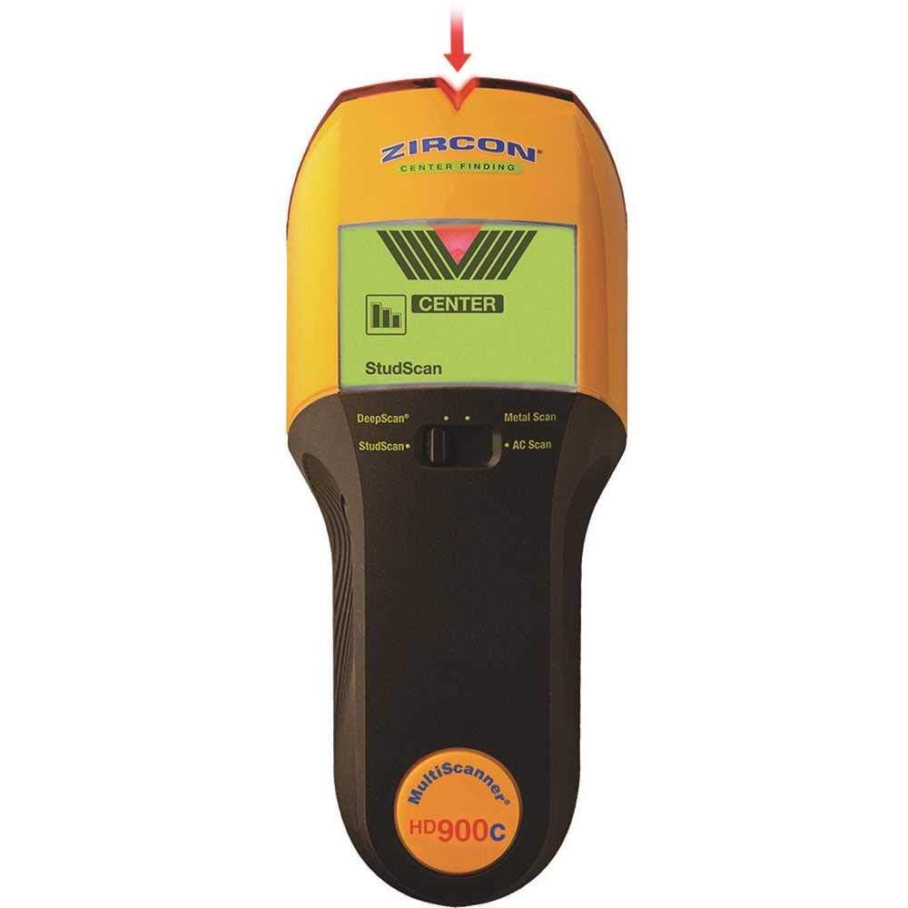 Zircon HD900C 9 Volt 4-Mode Multicolor Multiscanner for Finding Studs, Live Wire, or Metal w/ Backlit Display (Battery Not Included, Tool Only)