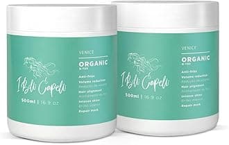 I Belli Capelli Venice Botox Hair Treatment - Smoothness for Dry and Damaged Hair - Deep Hydration, Volume Control, Reduces Frizz- Formaldehyde-Free, Organic Hair Botox (2-Pack, 17.6 oz/500 ml)