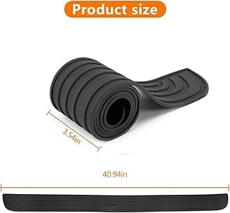 Car Rear Bumper Protector Guard for 2016-2021 Civic 10th 4-Door Sedan Gen, Scratch-Resistant Non-Slip Trunk Door Sill Trim Cover Rubber Trunk Door Sill Protection Strip