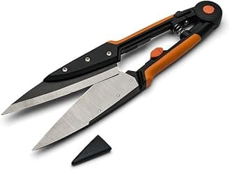 Kings County Tools Grass and Topiary Shears | Classic 6” Spring Blades | Razor Sharp | Rubberized Grips on Plastic Handles | Easy to Open and Snip Clippers