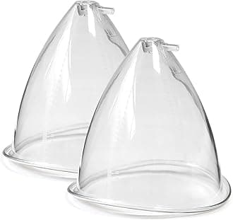 1 Pair Vacuum Cups:80,90,120,150,180,210 ML Extra-Large Butt Suction Cup Vacuum Therapy Cupping Machine Accessories for Buttocks Bigger and Breast Lifting (Y-Hose Not Included) (150ml)