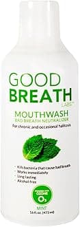 Goodbreath Mouthwash - Mint Mouth Rinse for Chronic Halitosis - New Ozone Technology Oral Rinse - Halitosis Treatment & Bad Breath Neutralizer - Mouthwash for Gum Diseases - Alcohol-Free | 16 Oz