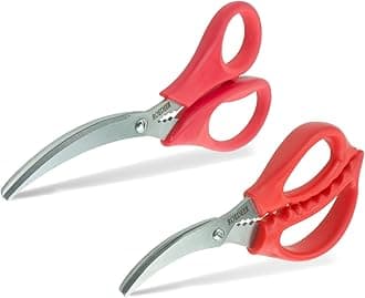 ROEDEER Kitchen Stainless Steel Seafood Scissors for Lobster, Shrimp, Crab Claw, King Crab Leg, Fish, Shellfish, Crawfish - 6" And 7" 2PCS Shears