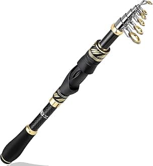 PLUSINNOFishing Pole Fishing Rod and Reel Combos Carbon Fiber Telescopic Fishing Pole with Spinning Reels Sea Saltwater Freshwater Kit Fishing Rod Kit