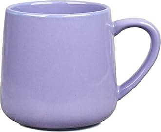 Large Glossy Ceramic Coffee Mug, Tea Cup for Office and Home, 18 oz, Suitable for Dishwasher and Microwave, 1 Pack (Purple)