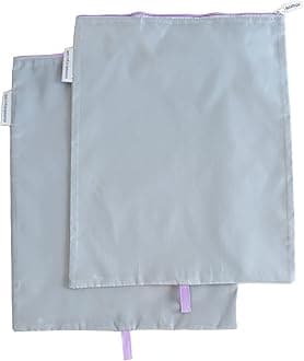 MUMI Shoe Bags - Shoe Organizer Travel Shoe Bag - Gym and Closet Shoe Storage Organizer Bags - 12 x 15 inches Shoe Bag for Storage Set of 2, Purple, S, Modern