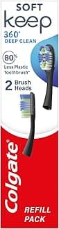 Colgate Keep 360 Deep Clean Toothbrush Replacement Heads, to be used with Colgate Keep replaceable head toothbrush, comes in a pack of 2, soft toothbrush replacement heads, tongue and cheek cleaner