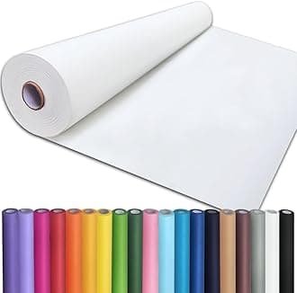 PerkHomy 24" x 2,400" (200') White Kraft Paper Roll for Craft Bulletin Board Paper Kids Art Table Covering Crafting Gift Wrapping Bouquet Packing Parcel 80GSM 55LB (White, 24" x 200')