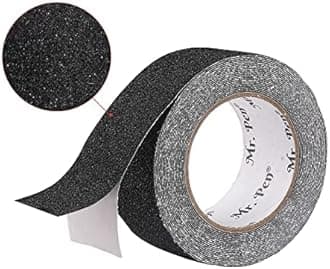 UCRAVO Heavy Duty Anti Slip Grip Tape, High Traction 80 Grit Non Slip Tape, Waterproof Outdoor Black Grip Tape for Outdoor Indoor Stairs Safety Walk (5Cm X 5M) (Non Slip)