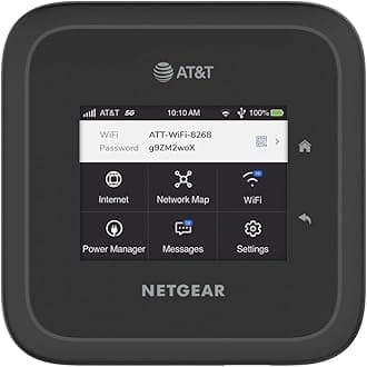 NETGEAR Nighthawk M6 Pro Mobile Hotspot 5G mmWave, 8Gbps, Unlocked, AT&T & T-Mobile, International Roaming, Portable WiFi Device for Travel, 5G Modem Wireless Router (MR6500) (Renewed)