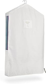 Hayden Hill Luxury Organic Cotton Garment Bag - Short 40 Inch - Breathable Hanging Storage For Dresses, Coats, Suit Covers For Men and Women - Clothes Covers Protector Bags - Certified Carbon Neutral