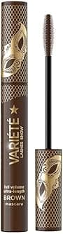 Eveline Cosmetics Variété Brown Volumizing and Lengthening Mascara - Long-lasting, Clump-Free, Precision Silicone Brush, Ideal for Light Lashes