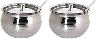Wofier Stainless Steel Ghee Pot Set of 2- (250 ml)