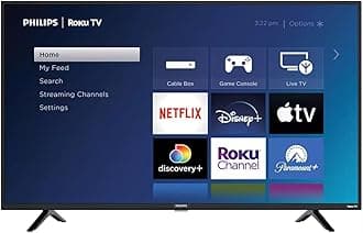 Philips 40-Inch 1080p FHD LED Roku Smart TV with Voice Control App, Airplay, Screen Casting, & 300+ Free Streaming Channels, 40-Inch FHD (PHI40PFL47)