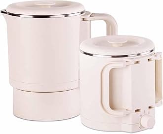 Tazweeq Small Portable Electric Kettle, 0.8L Foldable Mini Travel Electric Kettle, 304 Stainless Steel Multifunctional Foldable Electric Cooker