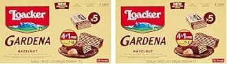 Loacker Gardena Hazelnut Wafers 38 grams (4+1 Free) (Pack of 2)