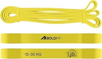 BoldfitBoldfit Rubber Chennai Super Kings CSK Official Merchandise Heavy Resistance Band for Workout Exercise & Stretching Pull Up Bands for Home, Gym Unisex Loop Bands Toning Bands Yellow (15-30 Kg)