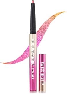 SWISS BEAUTY Holographic Shimmery Pencil Eyeliner – Waterproof, Smudge-Proof & Long-Lasting Creamy Formula with Multichrome Effect, Easy Glide, Shade: Stardust, 0.2 g