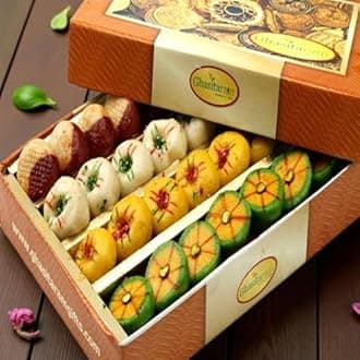 Ghasitaram Gifts Sugarfree Assorted Mithai Box 400 GMS|Sugar Free Sweets|Diab...