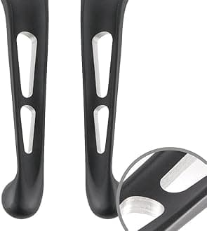 KiWAV Slotted cut 10201 2-color Ergonomic hand control levers black for Harley Davidson