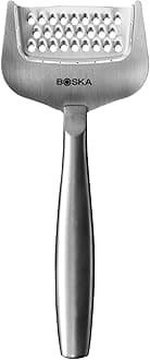 Boska Cheese Grater with Handle Copenhagen - Hand Held Grater - Multifunctional for Cheeses, Citrus and Hard Vegetables [Premium Stainless Steel] [Handy & Lightweight]
