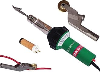 110V 1600W Vinyl Plastic Floor Hot Air Welding Gun with 1PC Welding Tip with Brass Penny Roller for Flooring Welding Rods