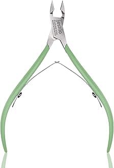 Jestilo Professional Cuticle Nippers Stainless Steel Cuticle Cutters and Remover -Best Nipper Scissors, Nail Care Tool for Manicure and Pedicure (Green), CT01