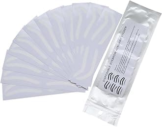 PMU DREAM Airbrush Eyebrow Stickers Stencils Shape Tape Disposable Semipermanent Auxiliary Stickers Airbrush Brow Shaping Mapping Guide Tape Air Brush Templates for Tinting Makeup (1 Bag 12 Pairs)