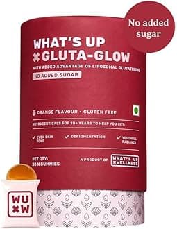 Gluta-Glow Gummies | Liposomal Glutathione with Vitamin C for Radiant Skin Tone | Depigmentation | Detoxification | 30 Days | Men & Women | No Added Sugar