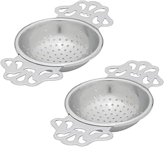 HIC Premium Tea Strainer - 18/8 Stainless Steel Double-Ear Conical Mesh Filter - 3-Inch Extra-Fine Loose Tea Infuser, Universal Fit for Mugs and Cups, Perfect for Black Green Oolong Herbal Tea