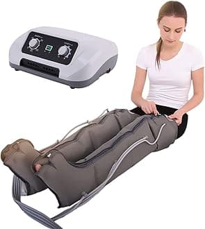 Lymphatic Drainage Massager, Electric Air Compression Massager For Circulation Arm, Waist, Foot, Ankle, Calf Massage Machine Pain Relax, Timing Function(Color:Legs)