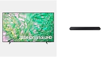 Samsung DU8070 Crystal UHD 4K 50" Smart TV UE50DU8070UXXU (2024) C430 2.1ch 270W Soundbar Speaker (2023)