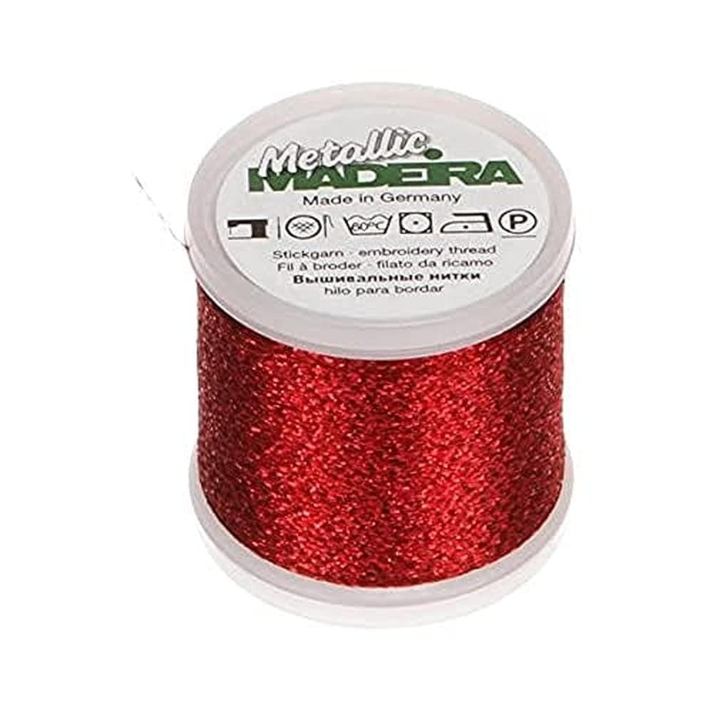Madeira 200 m Metallic Thread, Red