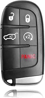 Self-Programmable Replacement for Proximity Smart Key Fob for Jeep Grand Cherokee 2014 2015 2016 2017 2018 2019 2020 2021 (FCC:M3N40821302) 1 pcs