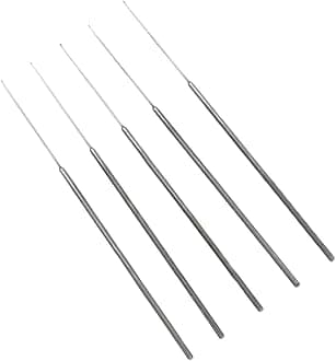 EmbroideryMaterial Aari Needles Set for Embroidery Work, Maggam Work, Beading Work, Zardhosi Work (Style C, 0.5 MM Thick, Pack of 5 Pieces)