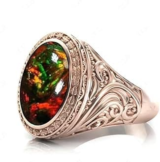 Gemstone Wedding Signet Ring For Men 18K Gold Gemstone 10Ct - 17x12mm With Genuine Moissanite Ring Unique Men Engagement Ring