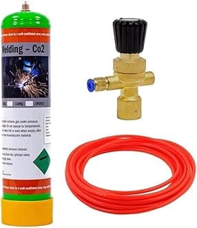 Argon CO2 Disposable Gas KIT Bottle MIG TIG Welding w/Regulator + Hose (CO2 100%)