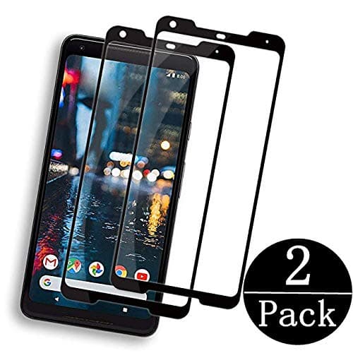 Google Pixel 2 XL Screen Protector [Easy to Install][HD - Clear][Case Friendly] Tempered Glass Screen Protector Compatible with Google Pixel 2 XL [2PACK][Black]